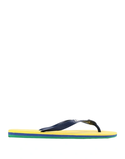 Havaianas Toe Strap Sandals In Blue