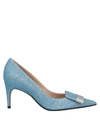 Sergio Rossi Loafers In Sky Blue
