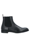 Doucal's Man Ankle Boots Navy Size 9 Calfskin In Black