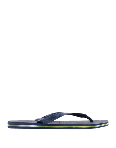 Havaianas Toe Strap Sandals In Blue