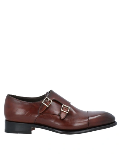 Santoni Man Loafers Brown Size 6.5 Soft Leather