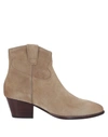 Ash Ankle Boots In Khaki