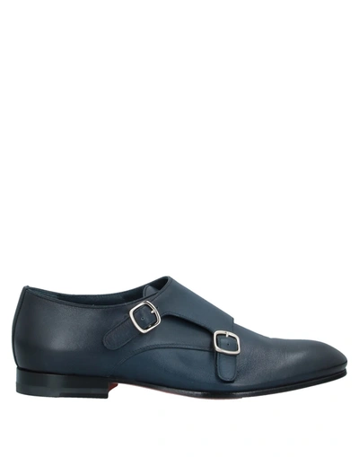 Santoni Loafers In Dark Blue