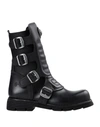 NEW ROCK NEW ROCK WOMAN ANKLE BOOTS BLACK SIZE 6 SOFT LEATHER,17081563AR 7