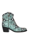 Via Roma 15 Ankle Boots In Light Green