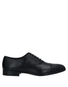 Doucal's Man Lace-up Shoes Black Size 12 Calfskin