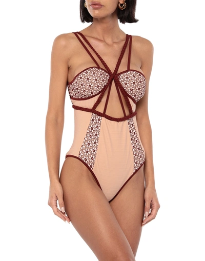 For Love & Lemons One-piece Swimsuits In Blush