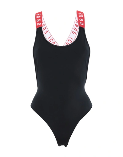 Dsquared2 One-piece Swimsuits In Black