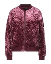 JUICY COUTURE JUICY COUTURE WOMAN JACKET BURGUNDY SIZE L POLYESTER, ELASTANE,12588059DW 4