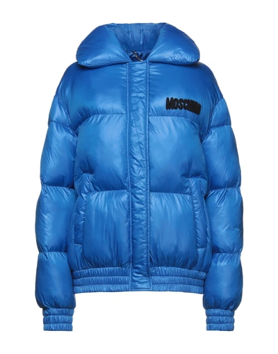Moschino Down Jackets In Blue