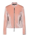 Giuseppe Zanotti Velvet Zip-up Jacket In Pink