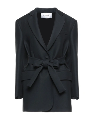 Valentino Overcoats In Black