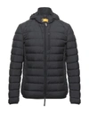 Parajumpers Black Down Ugo Lightweight Jacket In Black