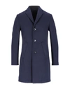 Grey Daniele Alessandrini Coats In Dark Blue