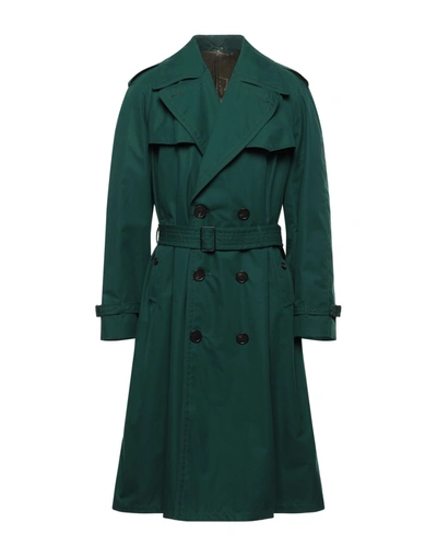 Burberry Cotteridge Belted Cotton-gabardine Trench Coat In Green