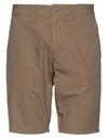 Napapijri Man Shorts & Bermuda Shorts Khaki Size 33 Cotton In Beige