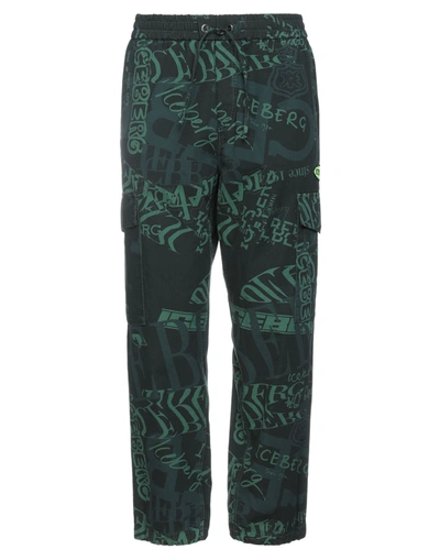 Iceberg Casual Pants In Dark Green
