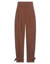 BEATRICE B BEATRICE .B WOMAN PANTS BROWN SIZE 4 POLYESTER, VISCOSE, ELASTANE,13591476NW 6