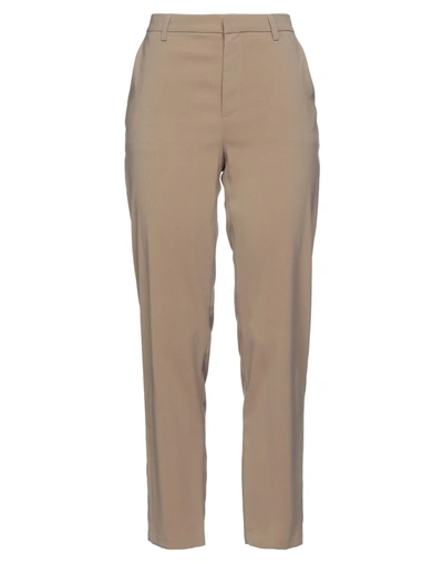 Merci .., Woman Pants Camel Size 2 Polyester, Viscose, Elastane In Beige