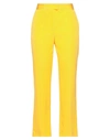 Msgm Woman Pants Yellow Size 2 Viscose