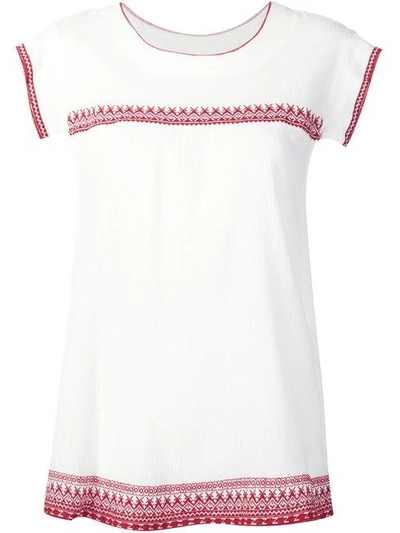 The Great The Needle Point Embroidered Top In White
