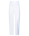 BURBERRY BURBERRY WOMAN PANTS WHITE SIZE 8 POLYESTER, VIRGIN WOOL, VISCOSE,13592090WD 2