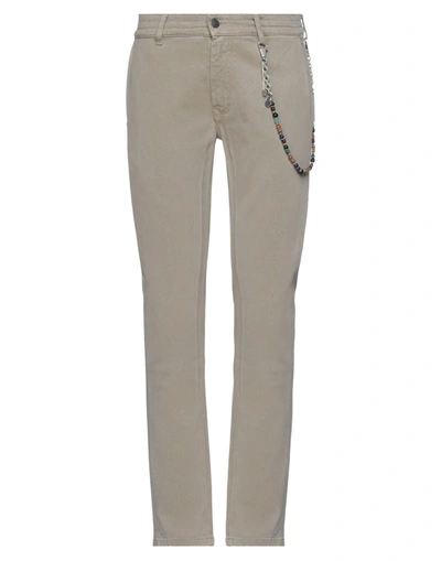 Grey Daniele Alessandrini Pants In Beige