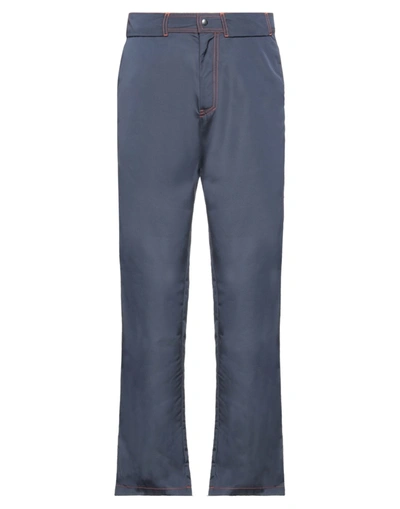 Affix Navy Twill Trousers In Blue