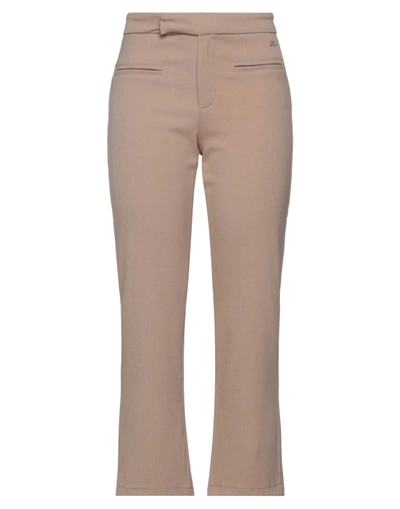 Yes Zee By Essenza Cropped Pants In Camel