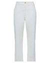Manila Grace Woman Pants White Size 8 Cotton, Elastane In White