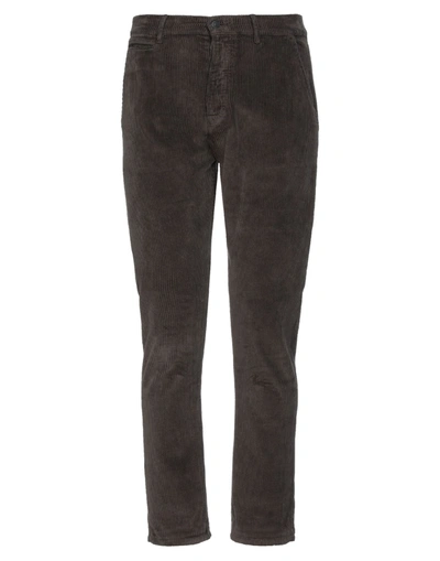 Grey Daniele Alessandrini Pants In Dark Brown