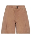 Liu •jo Woman Shorts & Bermuda Shorts Sand Size 12 Goat Skin In Beige