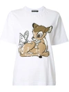 Markus Lupfer Bambi Sequin-embellished Cotton-jersey T-shirt In White