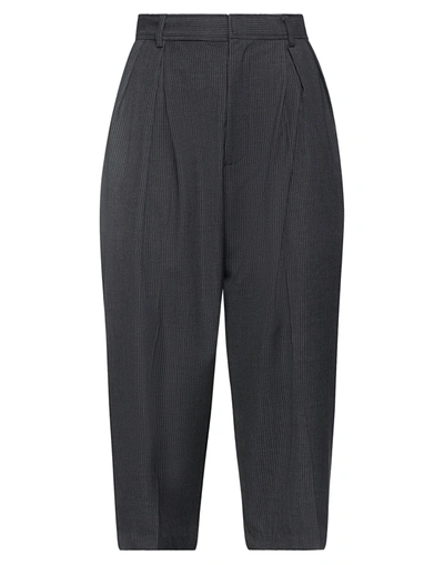 Mauro Grifoni Cropped Pants In Steel Grey