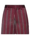 DSQUARED2 DSQUARED2 WOMAN SHORTS & BERMUDA SHORTS BURGUNDY SIZE 2 WOOL, COTTON,13593883XI 2