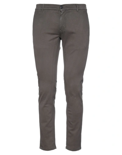 Grey Daniele Alessandrini Pants In Dark Brown