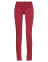 Liu •jo Woman Pants Brick Red Size 25w-32l Cotton, Polyester, Elastane