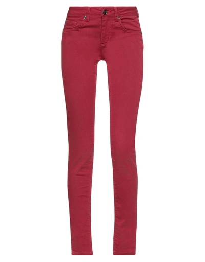 Liu •jo Woman Pants Brick Red Size 25w-32l Cotton, Polyester, Elastane In Red