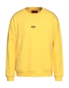 424 Fourtwofour Sweatshirts In Yellow