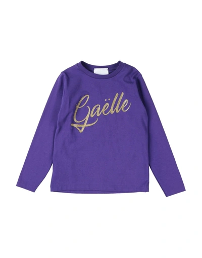 Gaelle Paris Kids' T-shirts In Purple