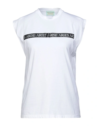 Aries T-shirts In White