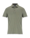 Brunello Cucinelli Polo Shirts In Green