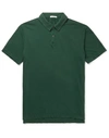James Perse Revised Cotton Polo Shirt In Emerald Green