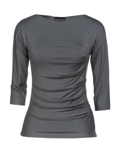 Emporio Armani T-shirts In Lead