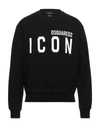 Dsquared2 Icon-print Crew Neck Sweatshirt In Black