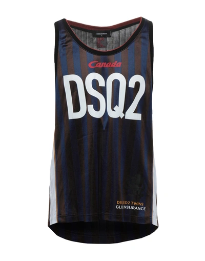 Dsquared2 Tank Tops In Brown