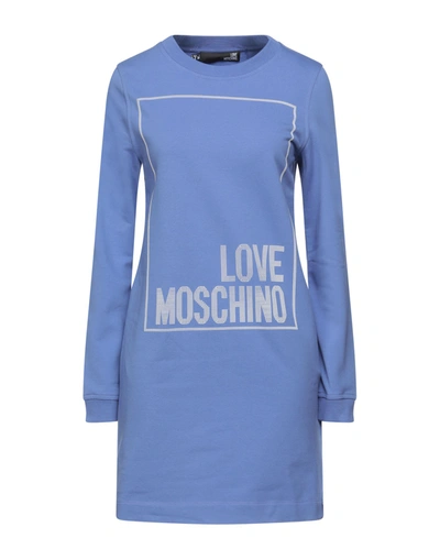 Love Moschino Short Dresses In Light Purple