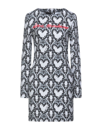 Love Moschino Short Dresses In Grey