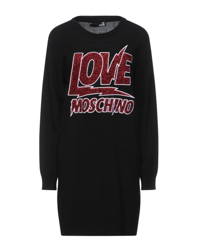 Love Moschino Short Dresses In Black