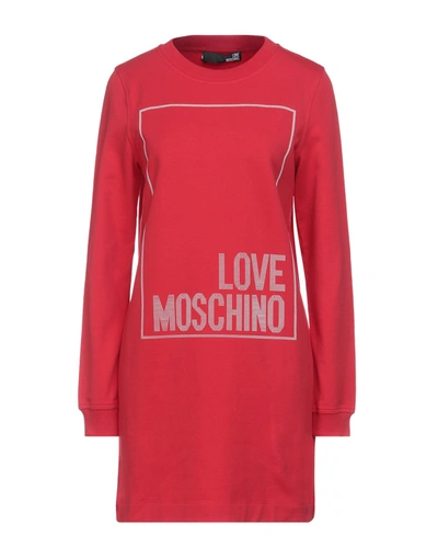 Love Moschino Short Dresses In Red